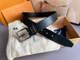 Louis Vuitton LV Belt Top version 【Counter Quality】The Most New Belt4.0cm Men's Belt Pin Buckle Men's Leather Belt with Classic Presbyopic Checkered Belt with Genuine Goods Packaging No Problem in and out of the Counter Versatile Casual Fashion Formal Wea