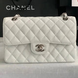 Chanel Women's Bag Top version 【Genuine Goods Leather】CF Original Caviar Ball Grain Cowhide Particles Full Classic CF Small Size23cm Black Gold Black Silver CF Flap Bag Pairs Clog Original Sheepskin Mouth Cover Chain Bag1117CF23cm