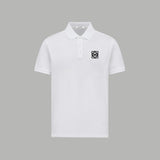 LOEWE T-shirt Chest Brand Logo logo Embroidery POLO Shirt Lapel Short Sleeve25ss New Unisex Summer Short Sleeve OS Loose T Business Half Sleeve Shirt Plus Size T-Shirt