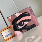 Louis Vuitton LV Wallets/Clutches Top version 【**Version】Faces Theme Series Wallet Wallet Card Holder Monogram Cowhide Zipper Wallet Men's and Women's Same Wallet Card Holder