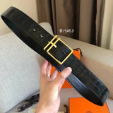 Hermes Belt Top version Belt Male4.0cm Import togo Belt Stainless Steel Hardware Belt Pin Buckle Men's Belt H Belt Loop Business Casual All-Match H Buckle Belt