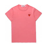 Rei Kawakubo T-shirt Top Version T T-shirt Women's Summer Classic Little Red Heart Cotton round Neck Short Sleeve Men