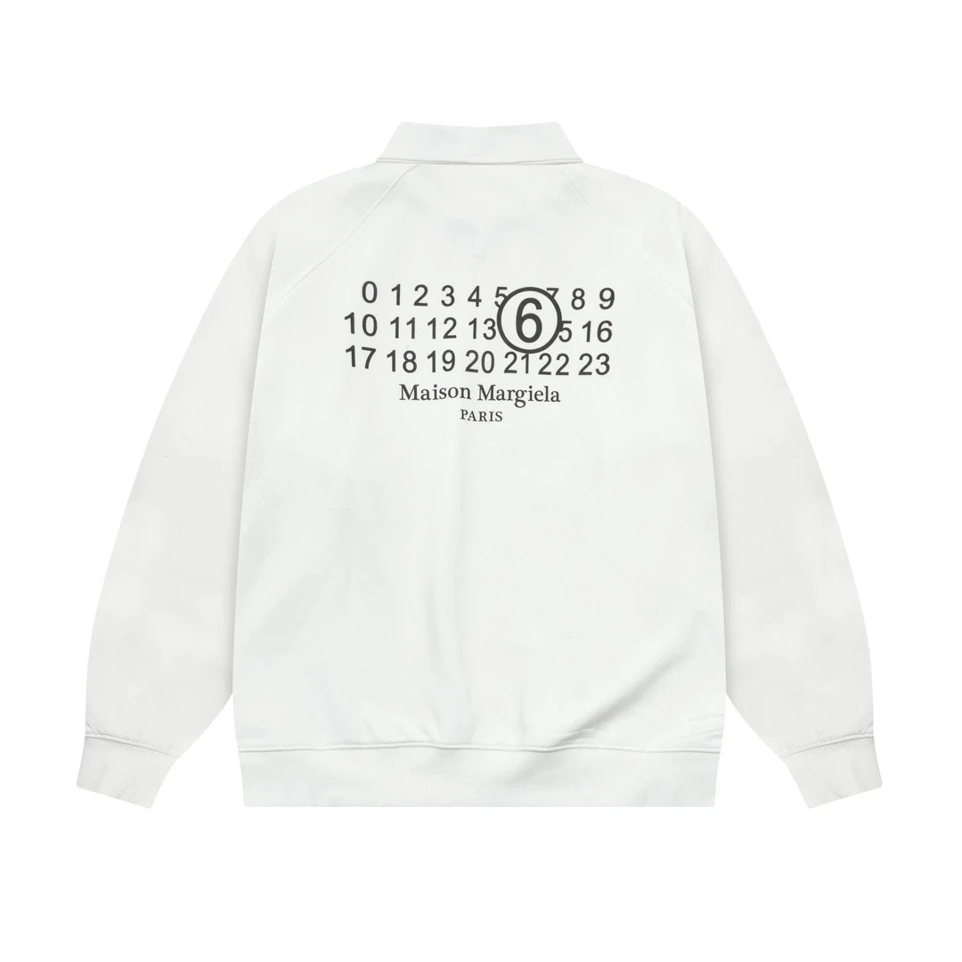 Maison Margiela Hoodie Fleece-Lined Thickened polo Long Sleeve Sweatshirt Base Shirt Jacket Top Fashion Unisex Sports Casual Loose Fit Versatile New Autumn Winter Collection