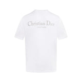 Dior T-shirt Front and Rear Adhesive Letters logo round Neck Short Sleeve25ss New pure cotton T Unisex T-Shirt OS Loose Fit Base Shirt Top Half Sleeve T-Shirt