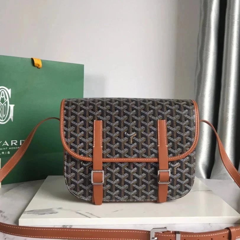 Goyard Bag Top version 【Highest Quality】Ge Jia Quan New Beédère Double Buckle Messenger Bag Men's Messenger Bag Messenger Bag Men's Bag Flap Bag Women's Cross-Body Bag Casual Backpack