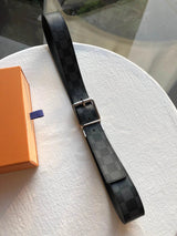 Louis Vuitton LV Belt Top version 【Counter Quality】The Most New Belt3.5cm Men's Belt Metal Buckle Men's Leather Belt with Classic Presbyopic Checkered Belt with Genuine Goods Packaging No Problem in and out of the Counter Versatile Casual Fashion Formal W
