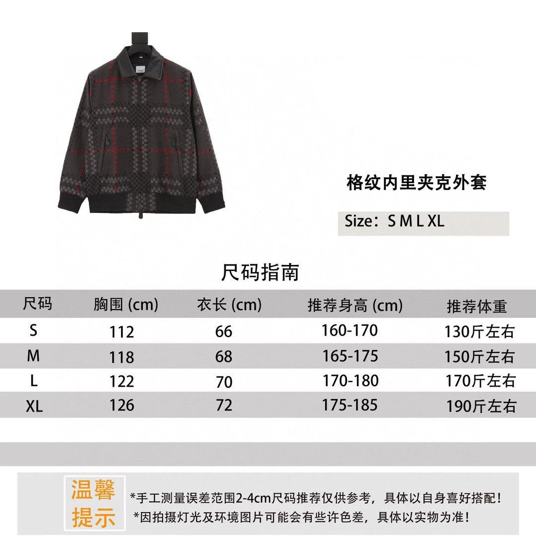 Burberry Jackets Plaid Lining Jacket for Men and Women