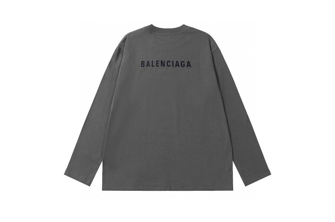 Balenciaga Hoodie Classic Letter Embroidery Crewneck Sweatshirt Long Sleeve Base Shirt Outerwear Trendy Unisex Sports Casual Loose Fit Versatile Autumn Winter New Arrival
