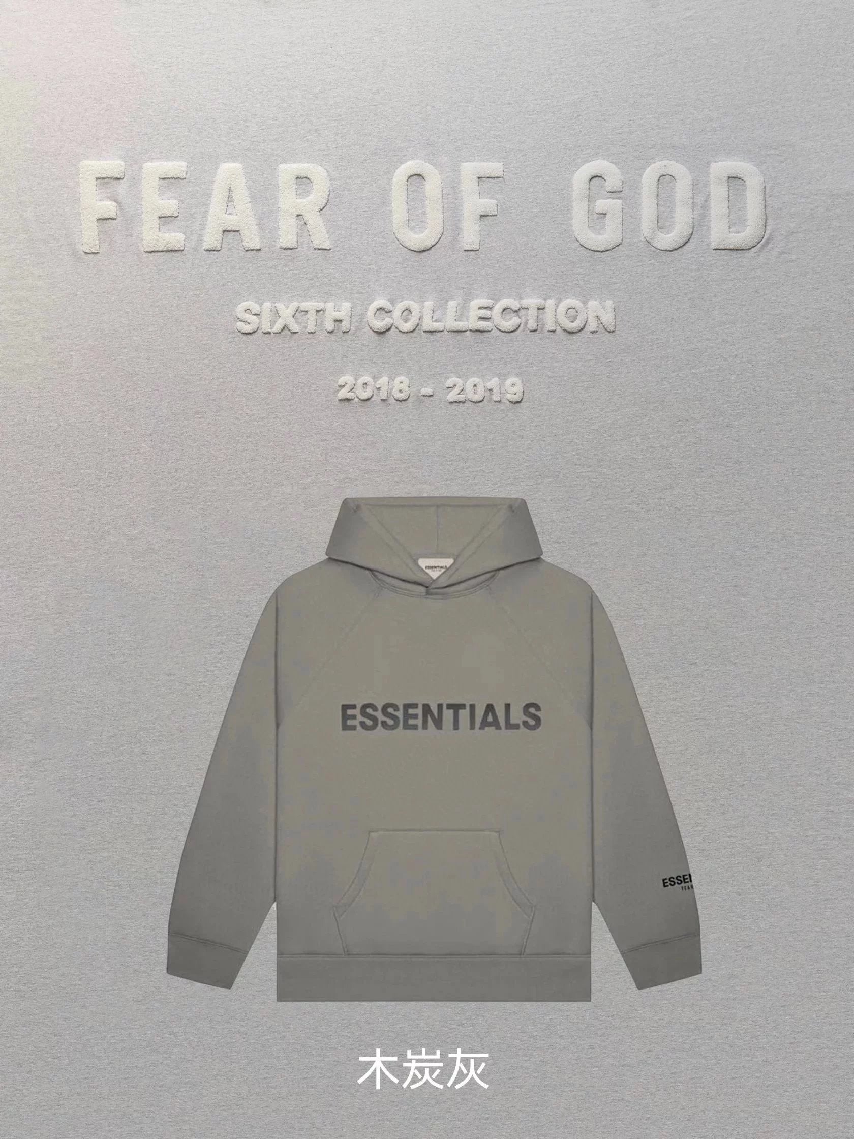 ESSENTIALS Hoodie Top Verified Double Line Letters LOGO Printed Hoodie Men's and Women's Hoodies