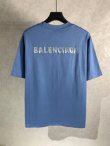 Balenciaga T-shirt Front and back brand letter embroidery logo round Neck Short Sleeve25ss New pure cotton T Unisex T-Shirt OS Drop Shoulder Loose Fit Base Shirt Top T-Shirt Short Sleeve