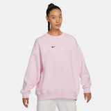 Nike Women's Sweater round-Neck with Fleece Lining Knitted Sports Top Casual Loose Pullover FV4012