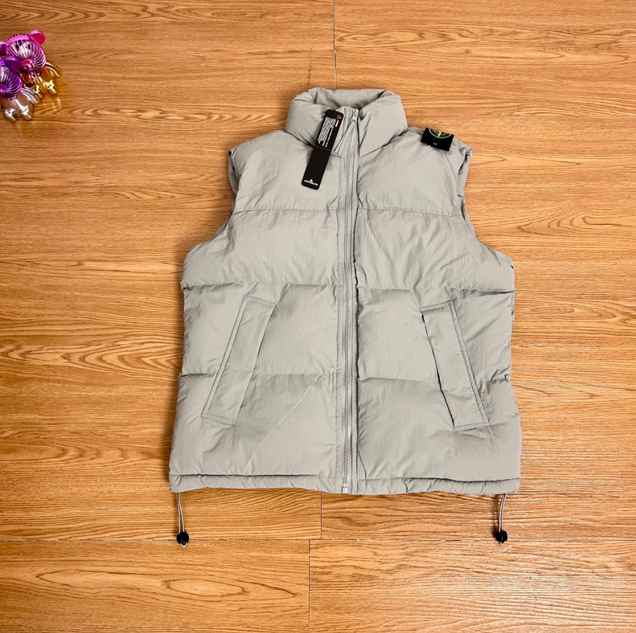 Stone Island Down Jacket/Vest Medal Shoulder Classic Cotton down Jacket Waistcoat Cotton-Padded Coat-CY