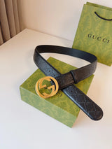 Gucci Belt Top version New Original Single Men's Belt Leather Belt Double g Belt Men's Fashion Casual Original Leather Gujia Belt GG Home Pant Belt Male Gucci Gucci Men's Belt Ferragamo4.0