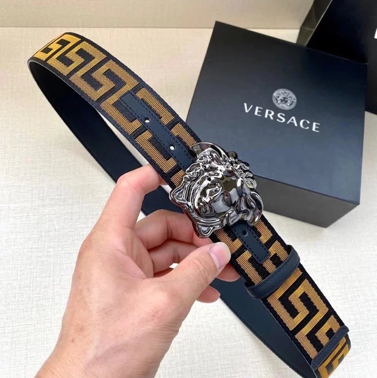 VERSACE Belt Top version Summer New Full Set Belt Belt Fashion Trendy Genuine Leather Business Casual Men's Belt Cowhide Pant Belt