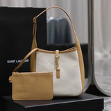 YSL Women's Bag Top version 【Super Original Leather】Park Caiying Same Style New LE5A7hobo Handbag Underarm Bag Handbag Vintage Shoulder Bag for Women Underarm Bag hobo Bag Underarm Bag Women's Bag Bucket Bag23New Autumn and Winter Suede Large Bucket Bag75