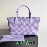 Bottega Veneta Women's Bag Top version 【Surrogate Shopping Edition】New Arrival MiniCabat Limited Mini Basket Tote Cabat Woven Bag Portable Shopping Basket Bag Woven Vegetable Basket New Woven Shopping Basket Bag Treasure Dish Jia Woven Oversized Shopping