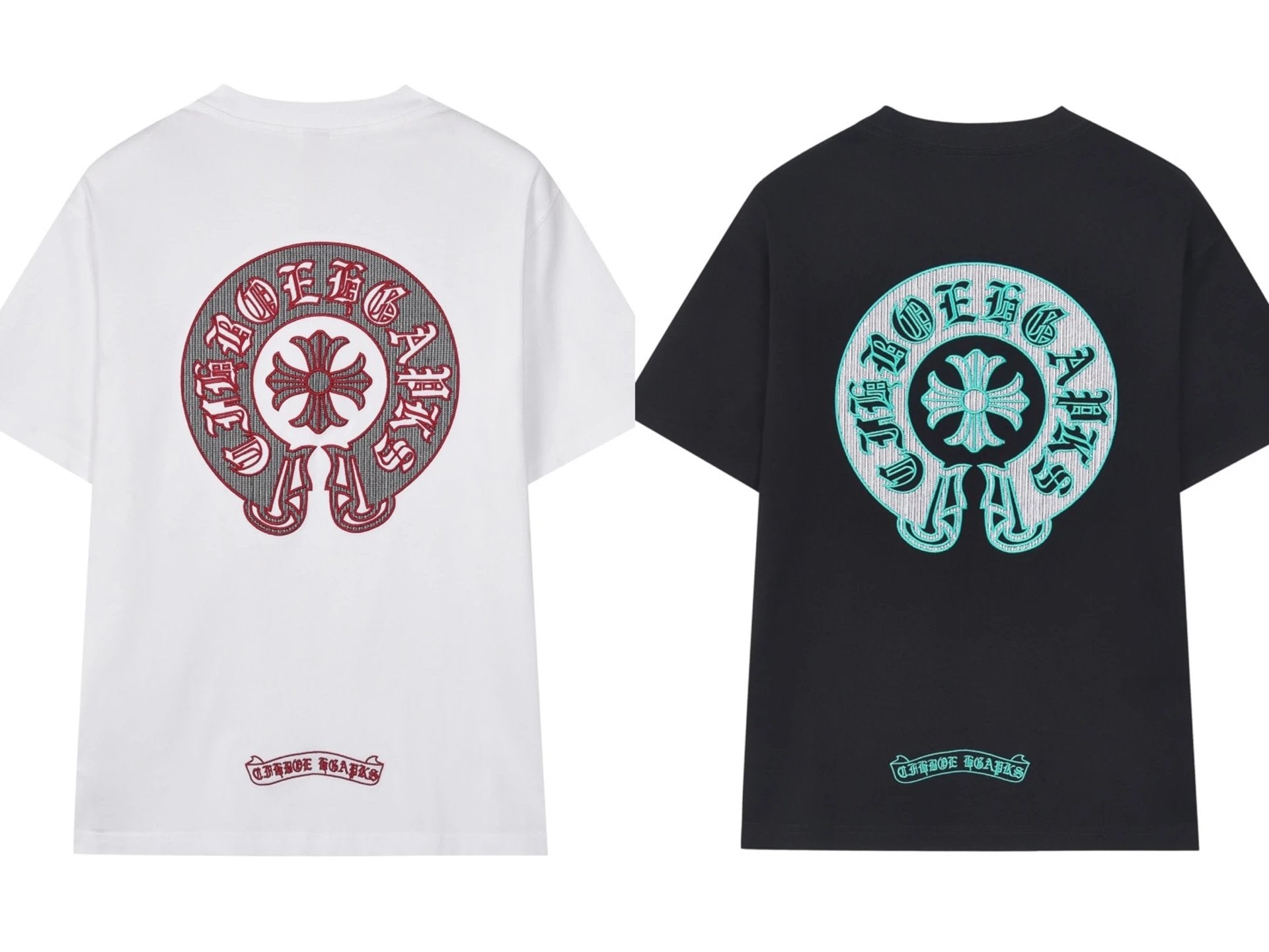 Chrome Hearts T-shirt Backside Lettering in Sanskrit Print logo round Neck Short Sleeve25ss New Pure Cotton Unisex Style T T-shirt OS Loose Fit Base Shirt Half Sleeve T-Shirt Top Half Sleeve