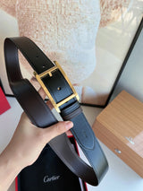 Cartier Belt Top version Original Order in Stock Belt Men2021Men's Italian Leather Belt Metal LOGO Formal Wear Belt Width3.5Belt Male