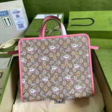 Gucci Women's Bag Top version 【**Version】Children's Shopping Bag Tote Tote Bag Long Shoulder Strap Children's Bags Shopping Bag Handbag Mummy Bag Messenger Bag630542