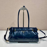 PRADA Bag Top version Latest LusSolf Oil Wax Leather Small Size Long Handle Crossbody Bag Shoulder Bag Handbag Hand Bag Underarm Bag Women's Bag1BA426Small Size