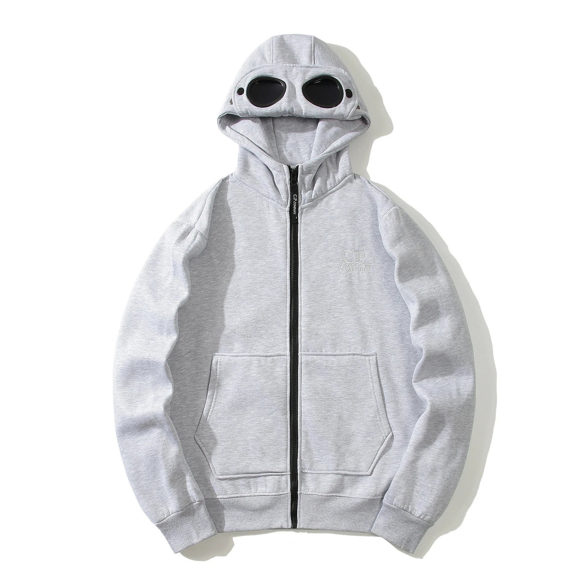 CP Company Hoodie Fashion Brand CP Glasses New Men's and Women's Couple's Glasses round Lens Zipper Hooded Sweater