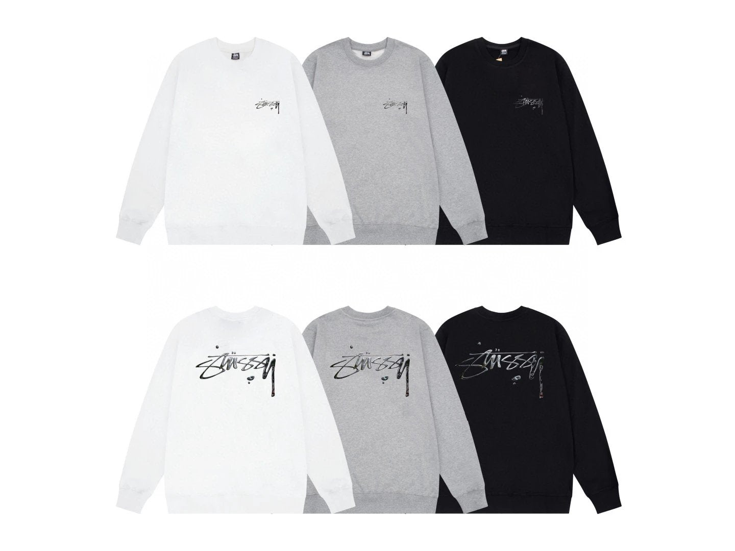 Stussy Hoodie Top Version Heavy450g Hoodless Sweater Black Eight Graffiti World Parade Dice