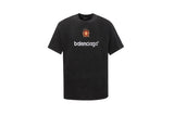 Balenciaga T-shirt Collaboration Style Distressed Embroidered Round Neck Short Sleeve Pure Cotton T T-shirt OS Loose Fit Unisex Summer New Casual Base Shirt Simple T-Shirt
