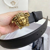 VERSACE Belt Top version New Belt First Layer Calfskin Belt