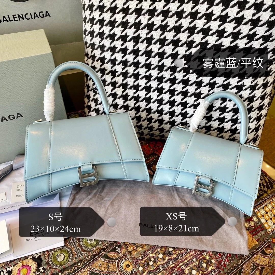 Balenciaga Bag Top version 【Level Surrogate Shopping】Hourglass Bag ahourglass Hourglass Bag Crocodile Leather Litchi Grain Cowhide XS No. S Women's Crossbody Bag