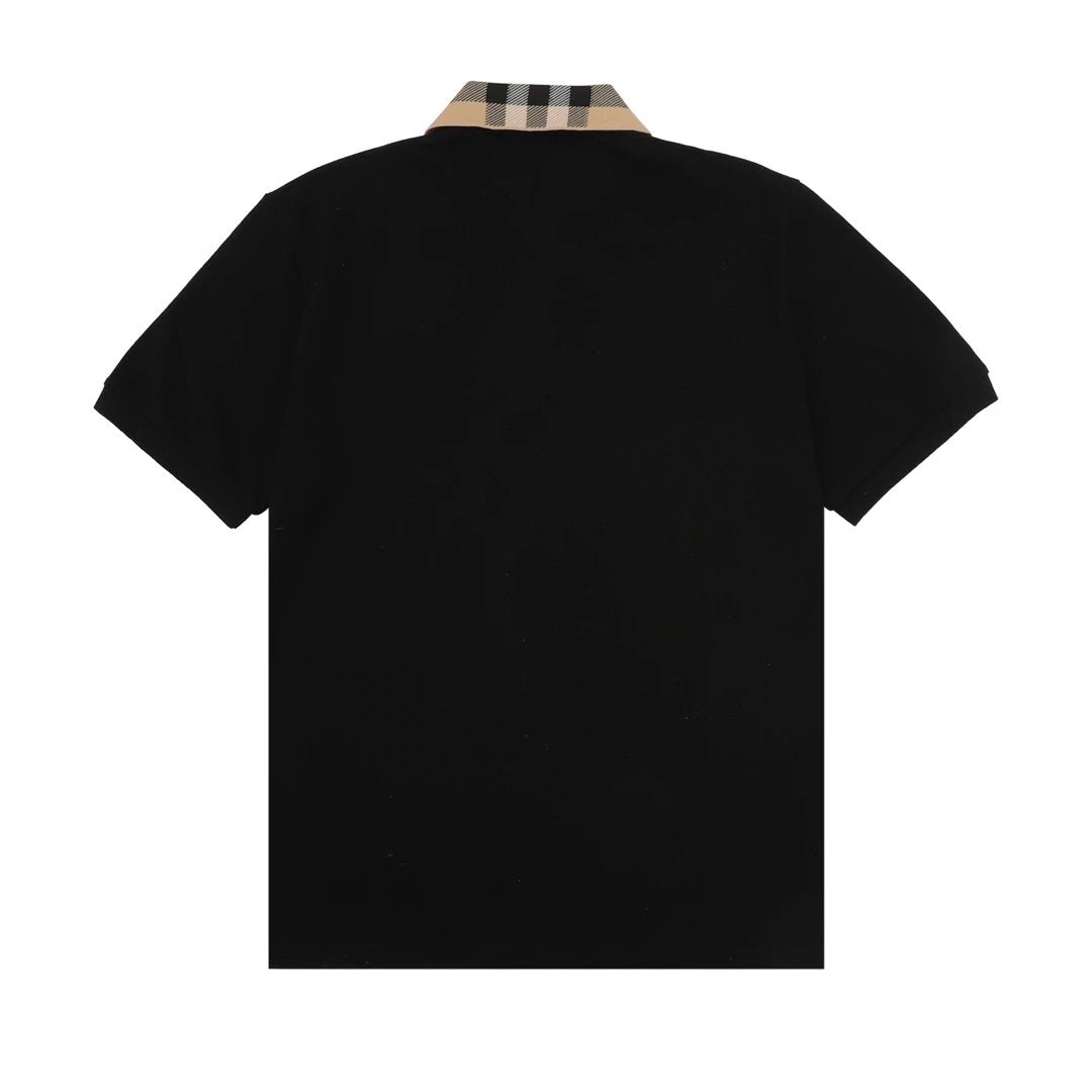 Burberry T-shirt Plaid Collar Pattern logo Printing POLO Shirt Lapel Short Sleeve25ss New Unisex Commuter Short Sleeve Summer Loose Fit T Business Shirt Plus Size T-Shirt