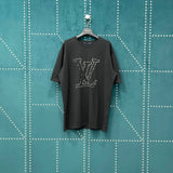 Louis Vuitton LV T-shirt Chest Star Constellation Number Print logo round Neck Short Sleeve25ss New Pure Cotton Unisex Style T Casual T-Shirt Base Layer Shirt OS Loose Fit Half Sleeve Top Plus Size