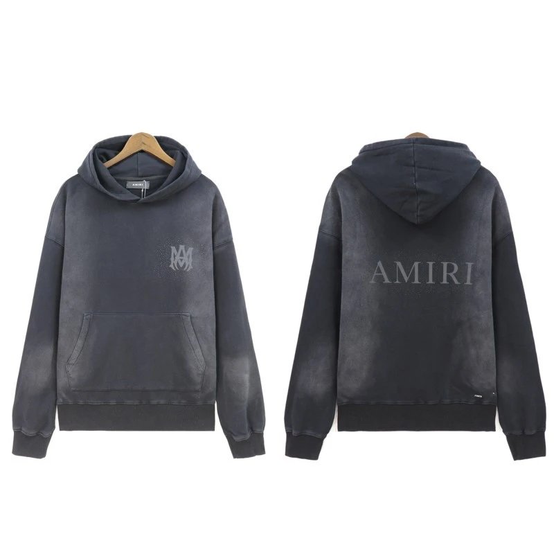 Amiri Hoodie Fashion Brand Sweater Paint-Splashing Style Graffiti Embroidered Hoodie Couple Coat