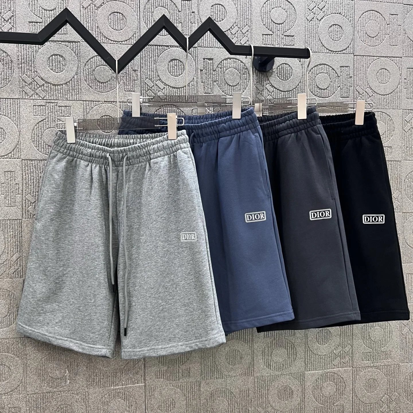 Dior shorts Front Body 3D Glue Letters logo Five-point Shorts25ss New Drawstring Casual Pants for Men and Women, Summer Style5Two-in-One Casual Sweatpants Pure Cotton Joggers