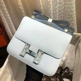 Hermes women's bag Top version 【H Handmade Custom】Stewardess Bag Constance Bag constance Silver Buckle Gold Buckle EP Women's Leather Crossbody Shoulder Bag2424