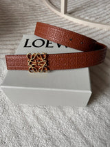 LOEWE Belt Top version Original Sample Women's Clothes Original Order Belt Width3.2cm Genuine Goods Quality Counter Full Set of Packaging Selected Imported First Layer Calfskin Leather Feel Comparable to Genuine Goods Boutique Letter Buckle Official Net S