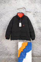 Balenciaga Down Jacket FW24Logo Letter Print High Collar Zipper Loose Fit Cocoon Style Reversible Wide Turtle Back Down Jacket Unisex Coat
