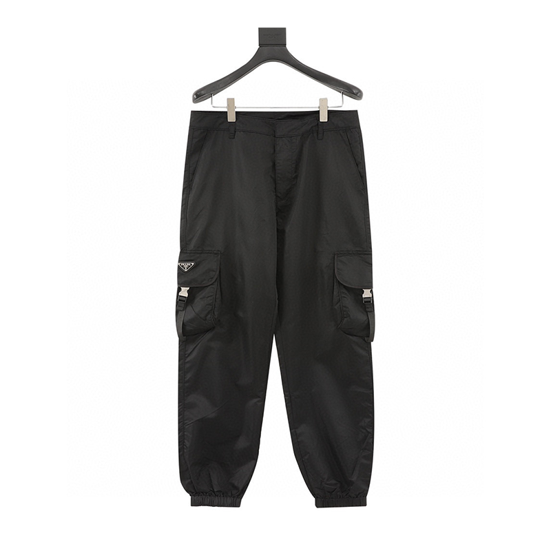 PRADA Jeans Nylon Overalls Multi-Pocket Trousers for Men and Women