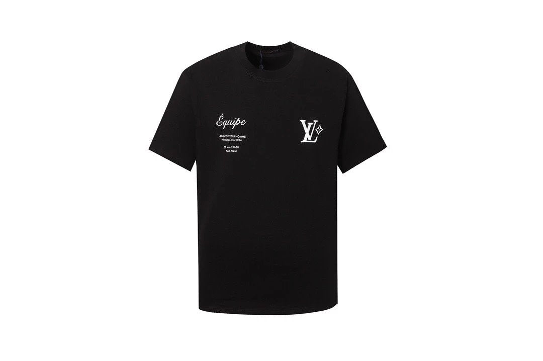 Louis Vuitton LV T-shirt Employee Uniform Letters logo Round neck short-sleeve pure cotton T Unisex T-Shirt OS Loose Fit Base Shirt Summer New Casual Simple B Home T-shirt