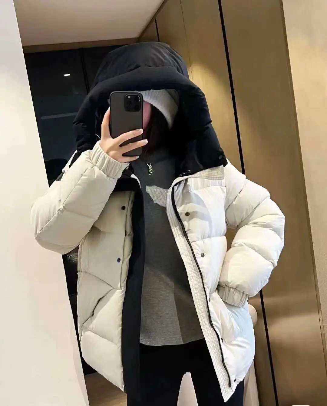 Moncler Down Jackets Meng Black Warrior down Cotton Jacket Coat Men and Women Loose Cotton Coat Winter New Thickened Warm Waterproof Cotton-Padded Jacket Fashion