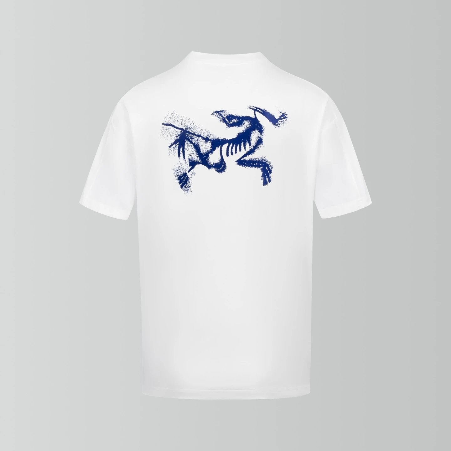 Arc'teryx T-shirt Back Bird Pattern White Ink Graffiti Print logo round Neck Short Sleeve25ss New Pure Cotton Unisex Style T Casual T-Shirt Base Layer Shirt OS Loose Fit Half Sleeve Top Plus Size