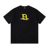 Balenciaga T-shirt Large chest B Letter Embroidery logo round Neck Short Sleeve25ss New Pure Cotton Unisex Style T T-shirt OS Loose Fit Base Shirt Top Half Sleeve T-Shirt