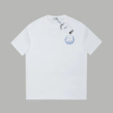 Dior T-shirt Front and back cat embroidery logo round Neck Short Sleeve25ss New pure cotton T Unisex T-Shirt OS Loose Fit Base Shirt Top Half Sleeve T-Shirt