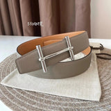 Hermes Belt Top version Exclusive Supply High Quality Double-Sided Imported First Layer Cowhide with Pure Copper Solid Buckle Belt Men's Double-Sided Available Fashionable All-Match Genuine Leather h Home Belt Clothes Accessories Width3.8cm