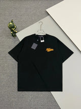Louis Vuitton LV T-shirt Front and back golden embroidery logo round Neck Short Sleeve25ss New pure cotton T Unisex T-Shirt OS Drop Shoulder Loose Fit Base Shirt Top T-Shirt Short Sleeve
