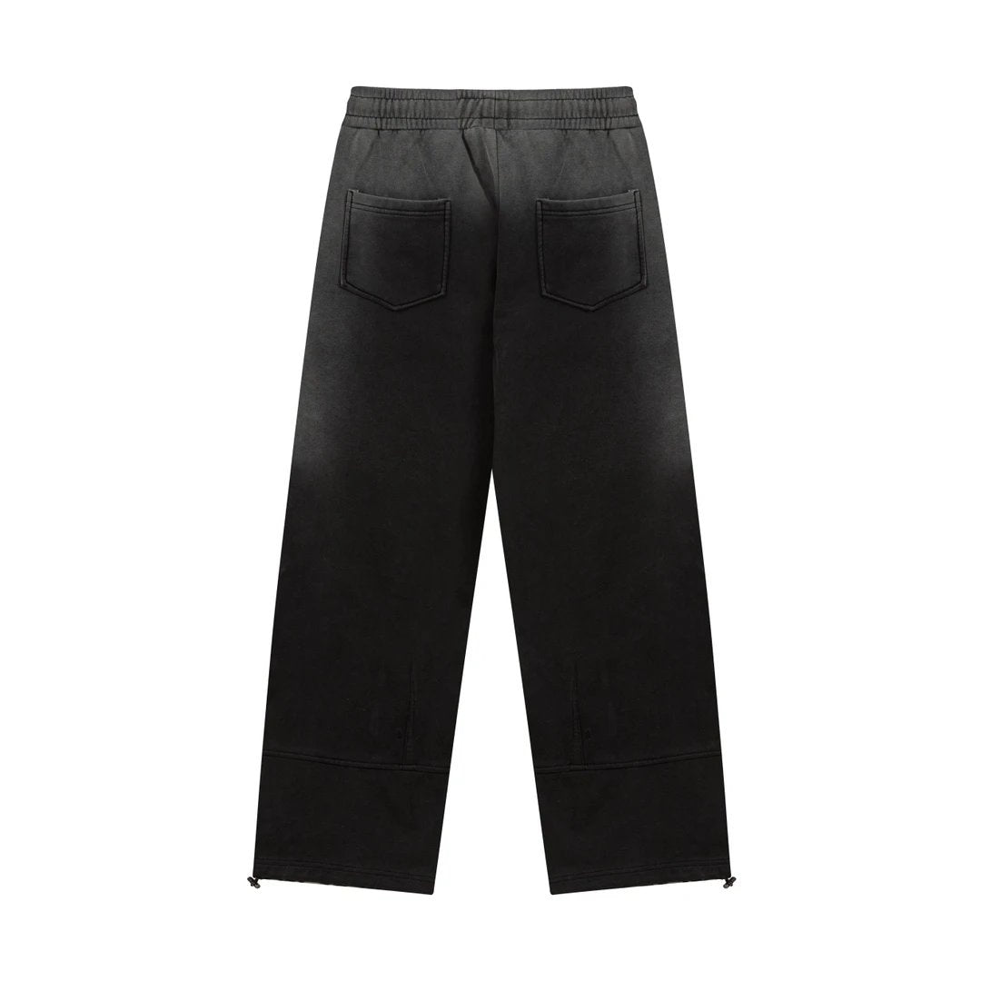 Maison Margiela Sweatpants Vintage Washed Straight Sweatpants for Men and Women, Autumn and Winter Drawstring Loose Fit, High Waist, Plus Size, Casual Pants