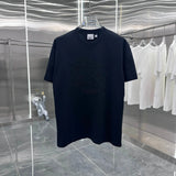 Burberry T-shirt Chest Patch Embroidery logo round Neck Short Sleeve25ss New pure cotton T Unisex T-Shirt OS Loose Fit Base Shirt Top Half Sleeve T-Shirt