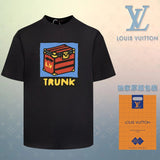 Louis Vuitton LV T-shirt 3D Heat Transfer Personalization LOGO Printed round Neck Short Sleeve25ss New Pure Cotton Unisex Style T T-shirt OS Loose Fit Base Shirt Short Sleeve Top T-Shirt