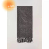 Dior Scarf Autumn and Winter Old Money Style Cashmere Tassel Scarf Women's Neck Warmer All-Matching