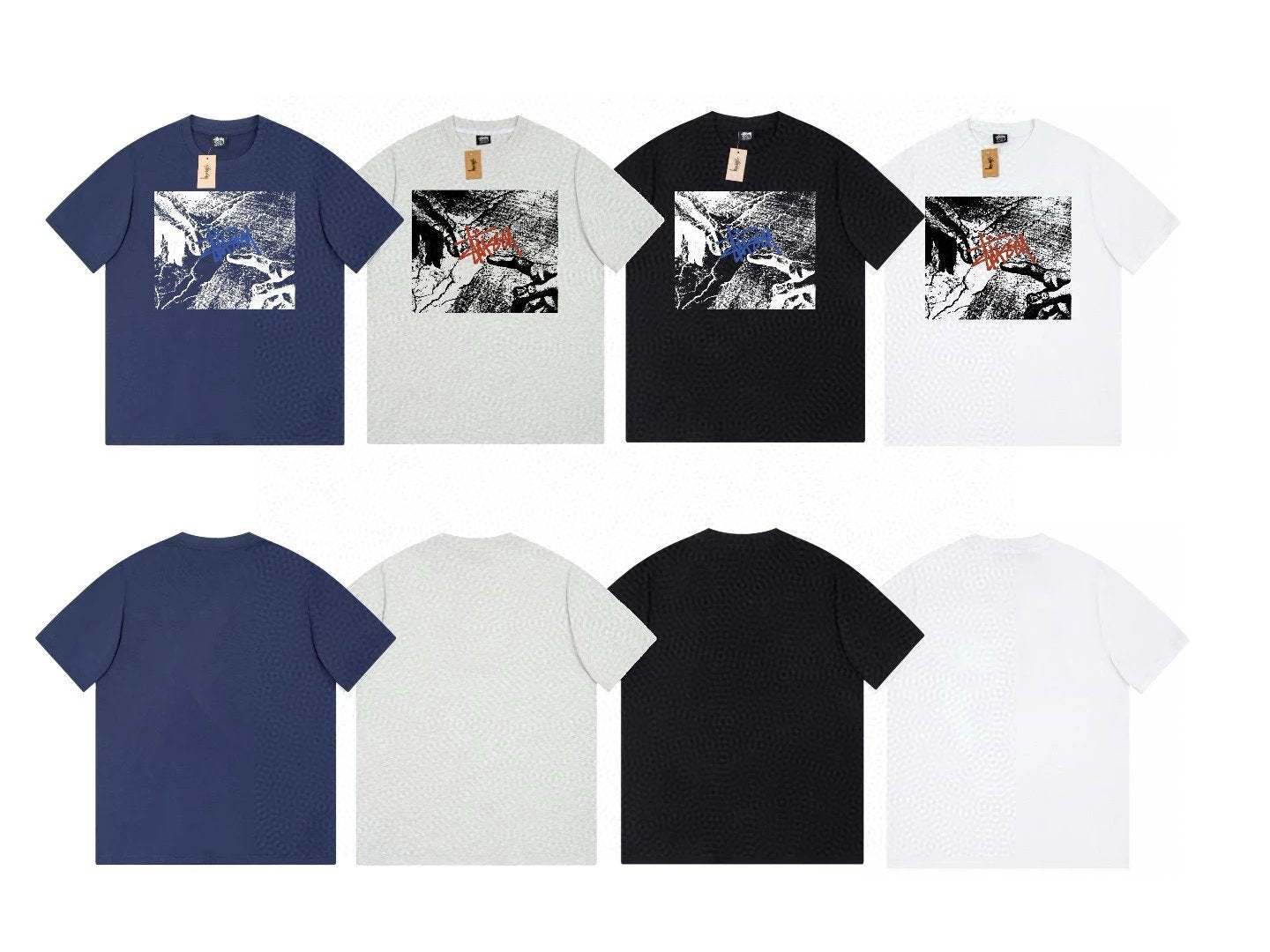 Stussy T-shirt Top Version Classic Basic logo Printed round Neck Loose Summer Couple Short Sleeve T T-shirt Fashion