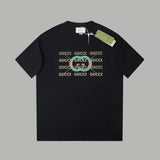 Gucci T-shirt Classic red and green G Wow Glue Thick Board logo round Neck Short Sleeve25ss New pure cotton T Unisex T-Shirt OS Loose Fit Base Shirt Top Half Sleeve T-Shirt
